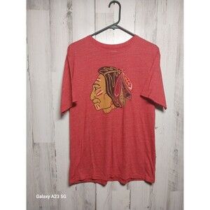 NHL CCM Chicago Blackhawks #16 Hull Hockey Tee Shirt Mens Large